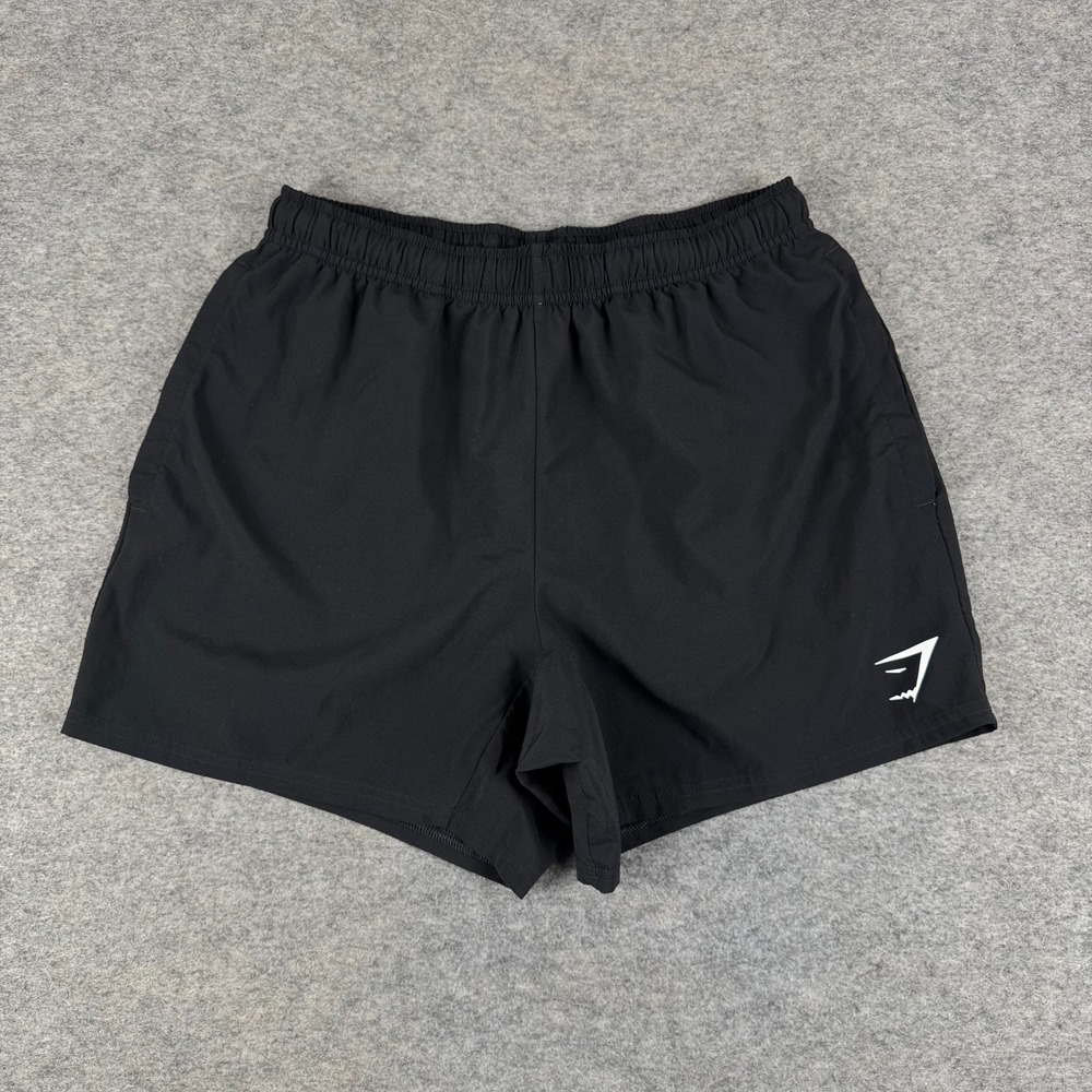 Gymshark Arrival Shorts 5" Polyester Pockets Black Mens Small S